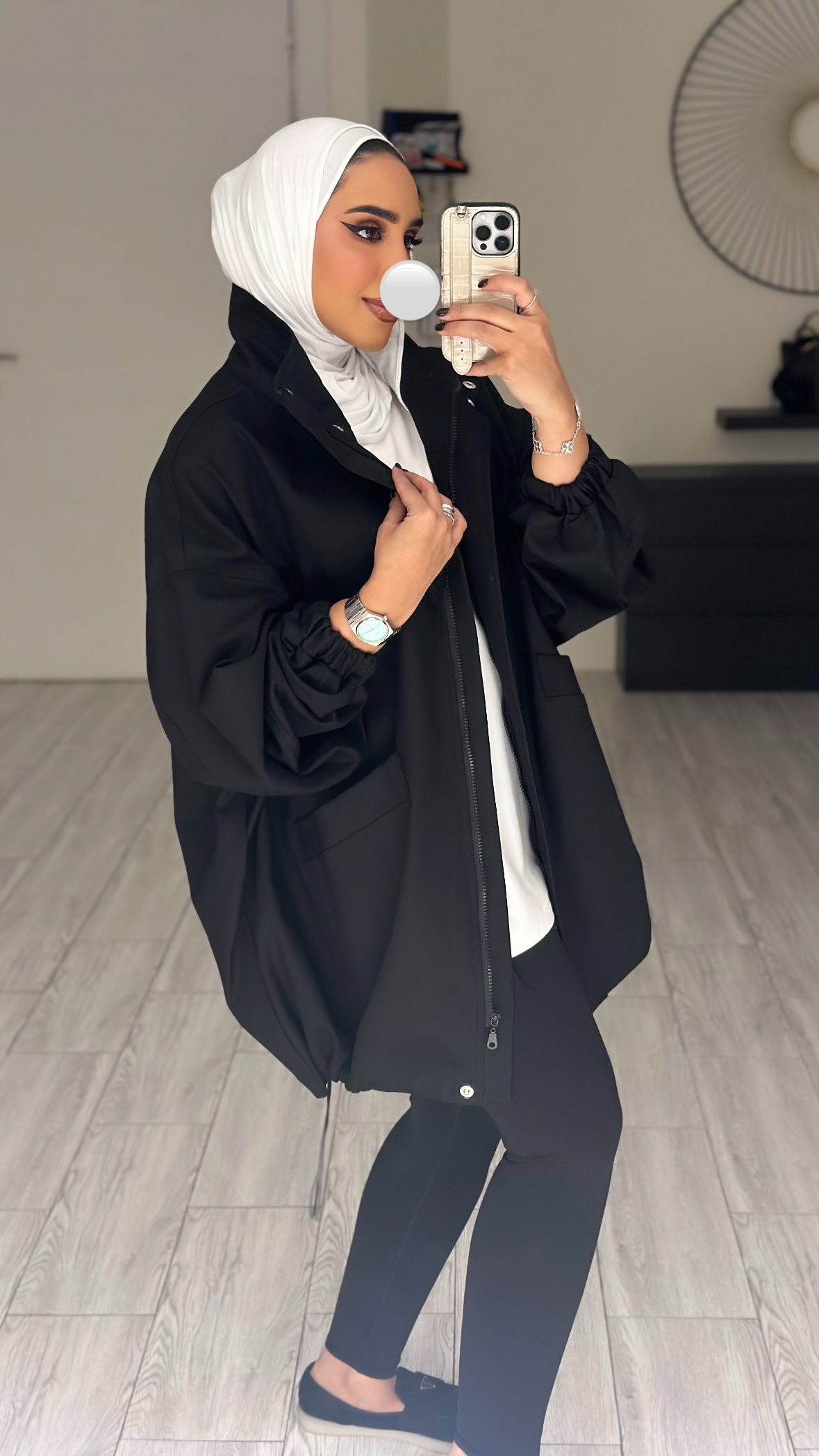 OVERSIZED JACKET - BLACK - الصورة 3