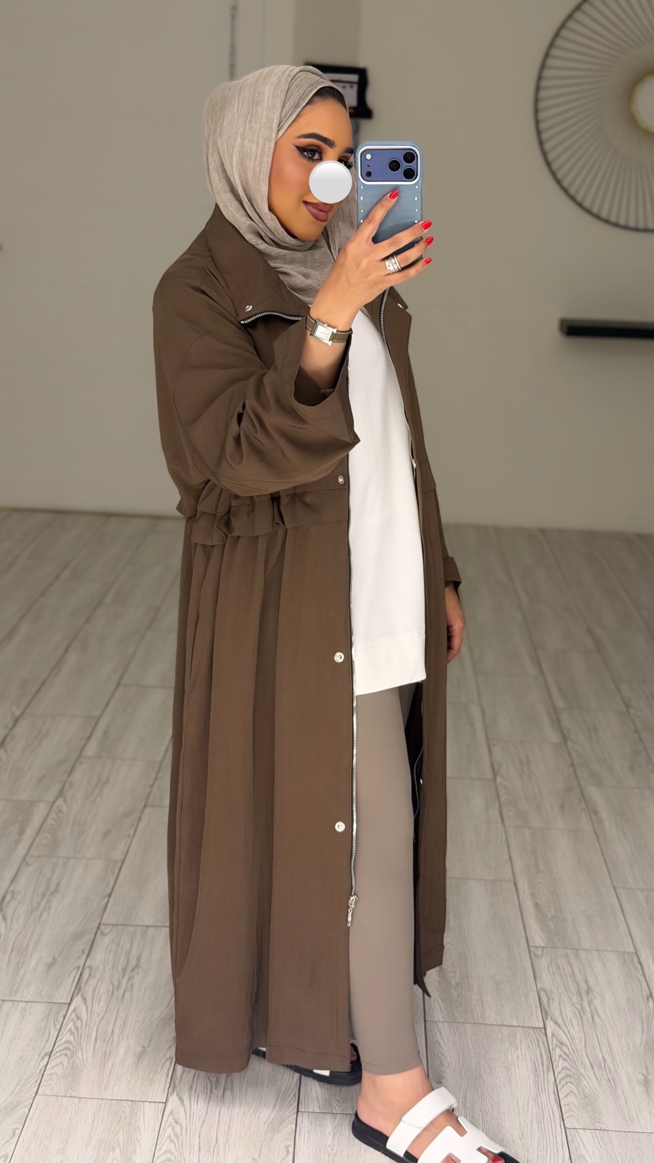 Relaxed trench coat - Mocha - الصورة 4