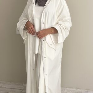 Alternative view of White trench coat