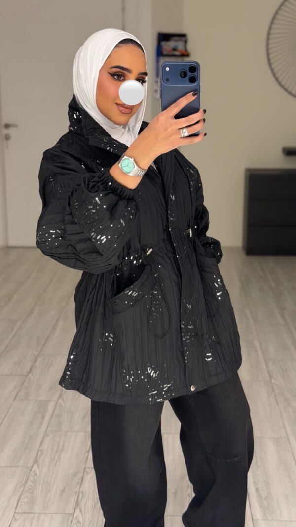 ⁦Black Trench oversized⁩ - الصورة ⁦5⁩