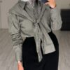 Double sleeve basic Shirt GreyXBlack