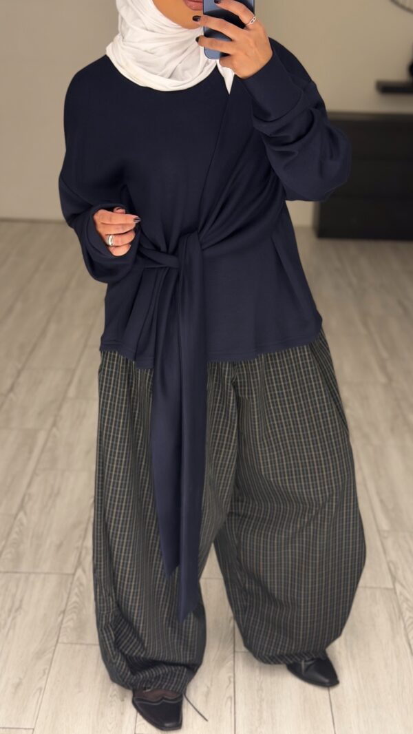⁦Wrapped Shirt - Navy⁩ - الصورة ⁦3⁩