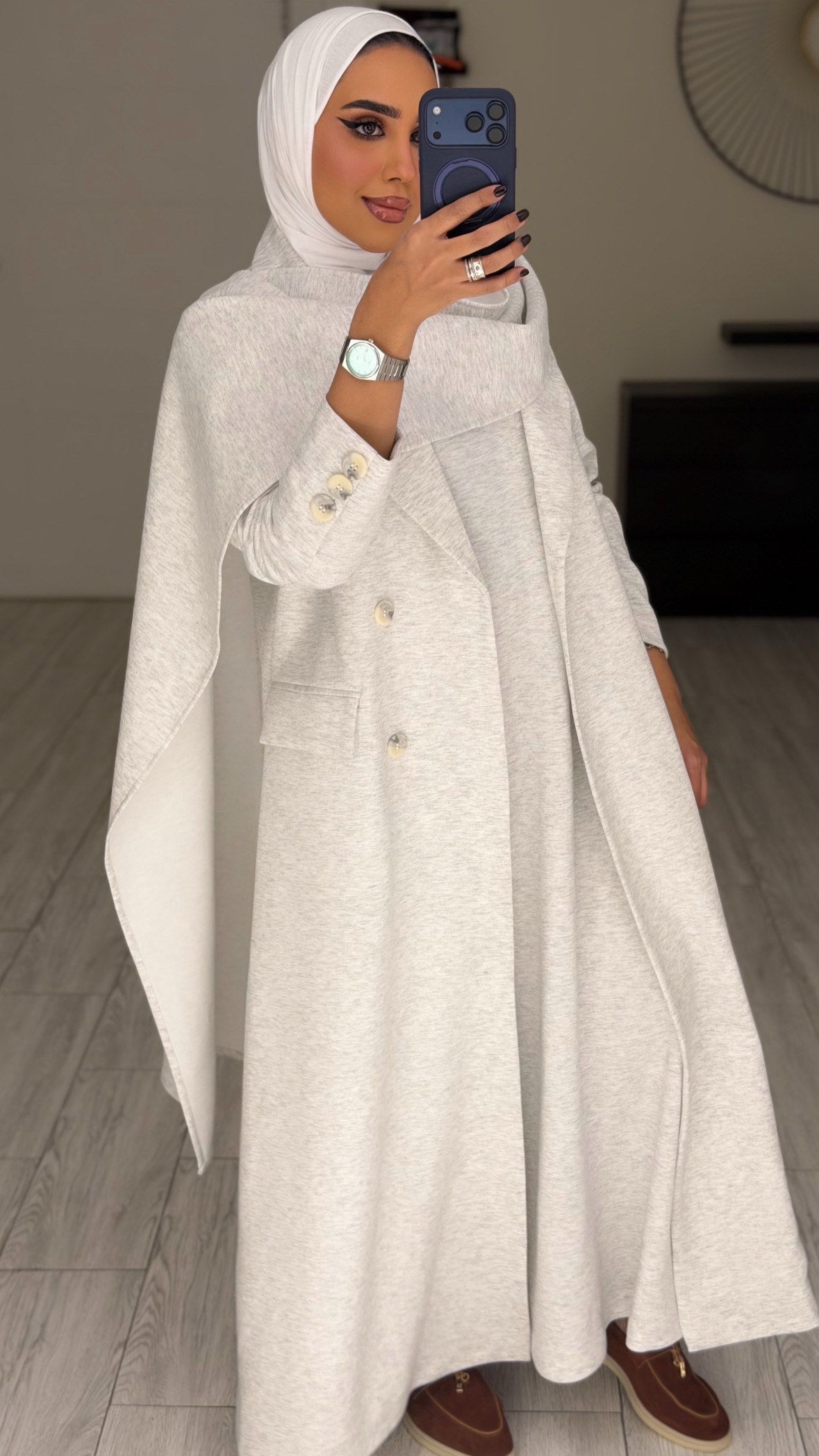 Dress x blazer scarf Light grey - الصورة 3