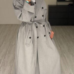 Alternative view of GreyXBlack Trench coat