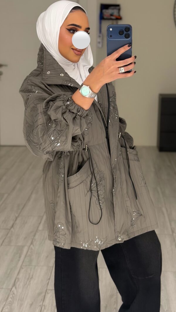 ⁦Grey Trench oversized⁩ - الصورة ⁦3⁩