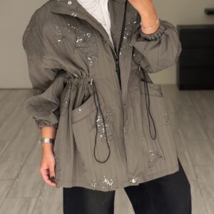 Grey Trench oversized
