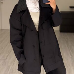 Alternative view of Black jacket/hand made leather