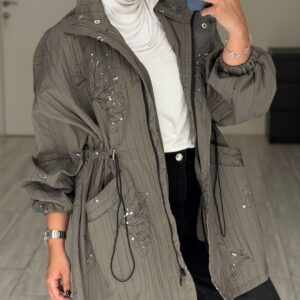 Alternative view of Grey Trench oversized