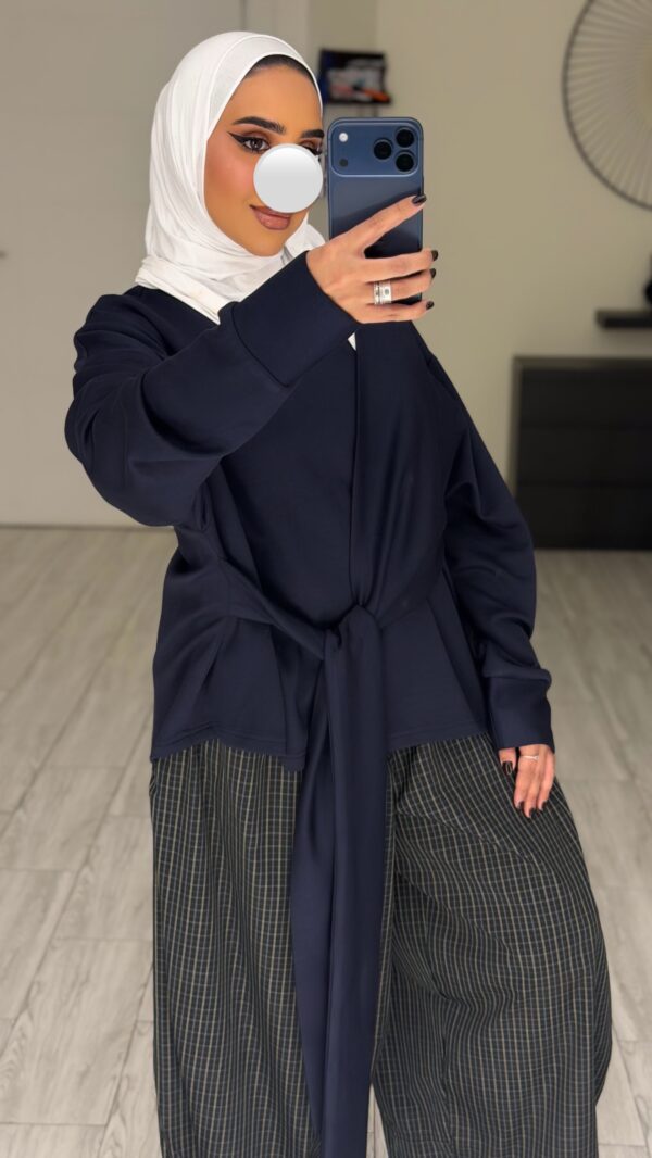 ⁦Wrapped Shirt - Navy⁩ - الصورة ⁦4⁩