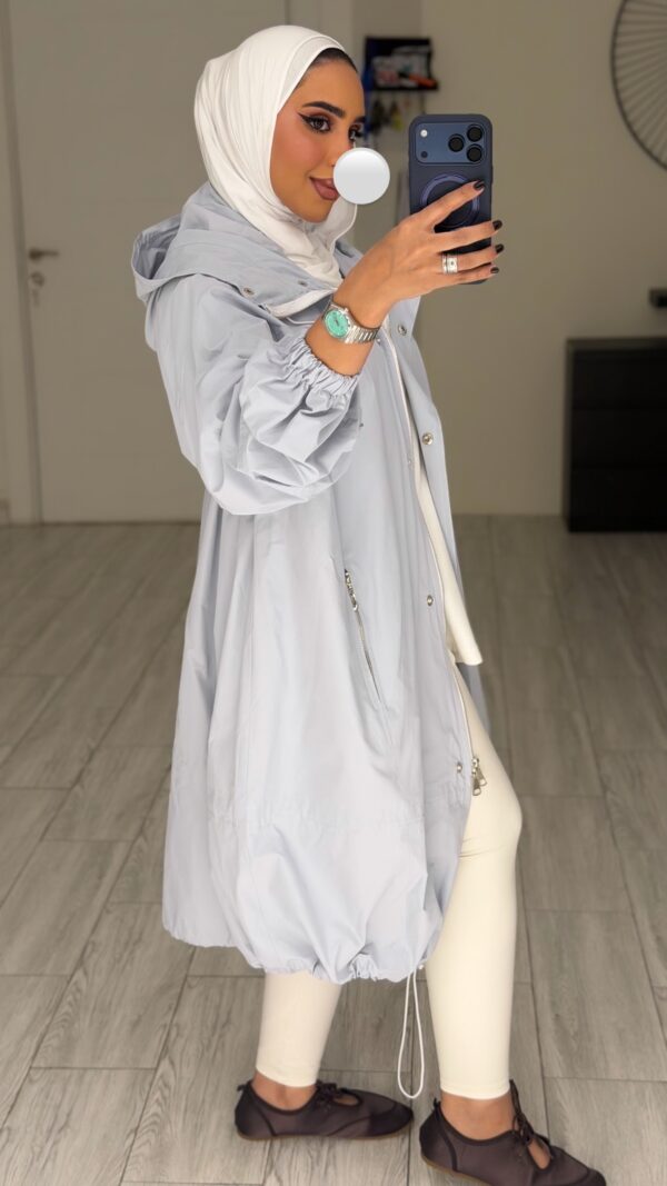 ⁦Sky blue Trench coat⁩ - الصورة ⁦3⁩