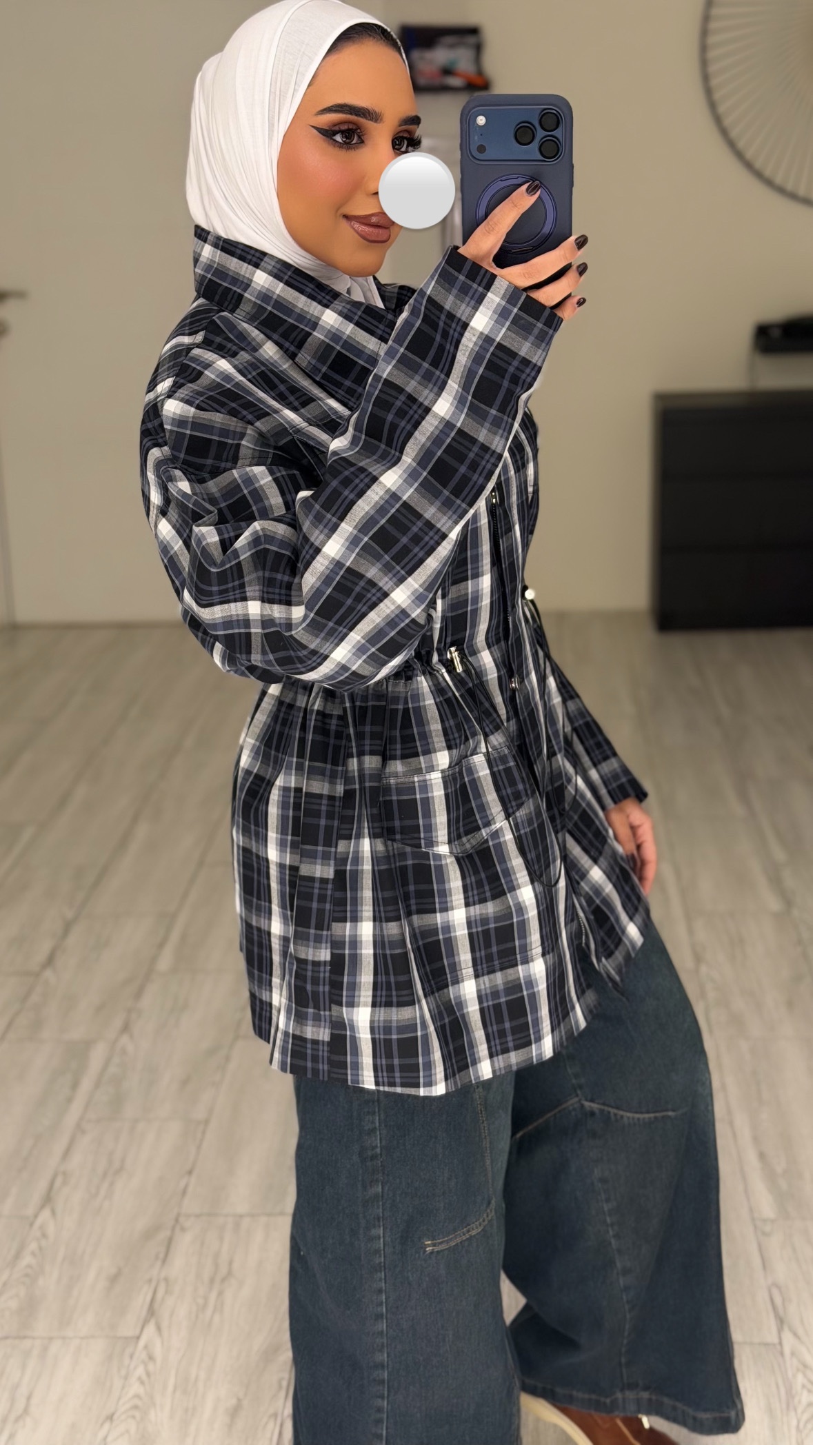 Checked Jacket 🖤💙🤍 - الصورة 2