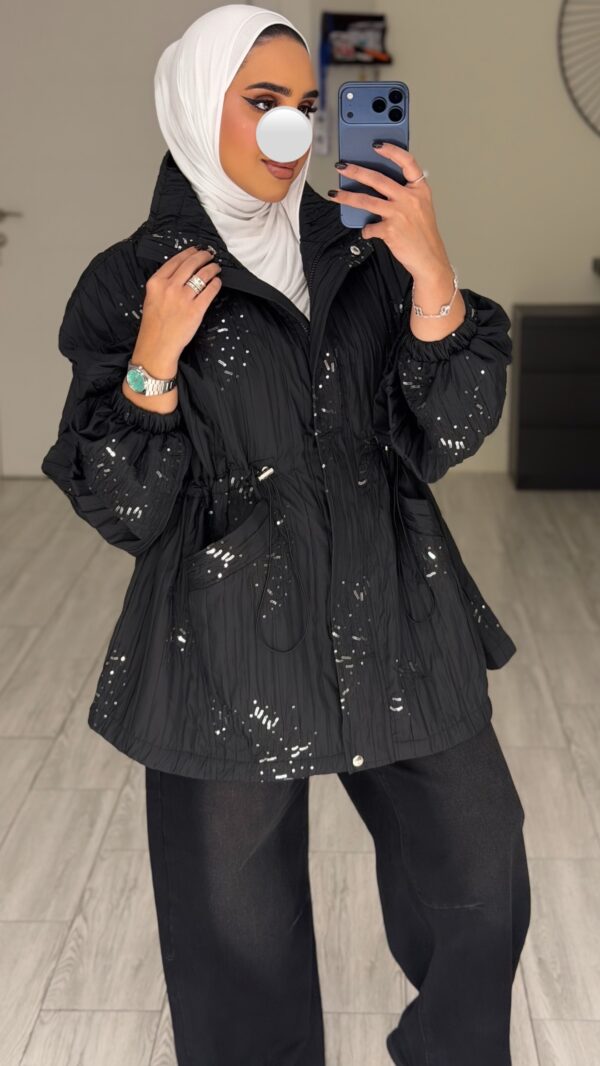 ⁦Black Trench oversized⁩ - الصورة ⁦3⁩