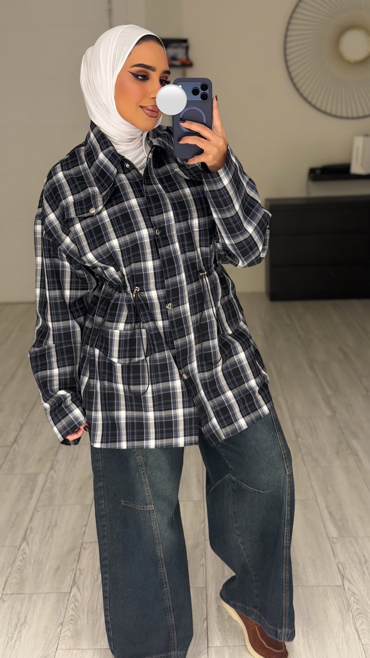 Checked Jacket 🖤💙🤍