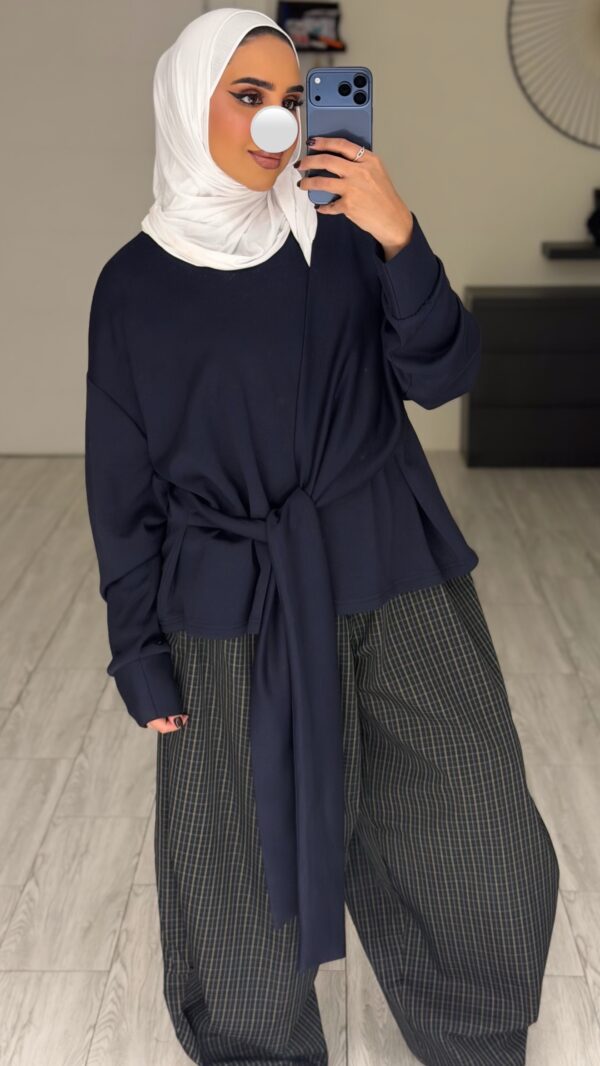 ⁦Wrapped Shirt - Navy⁩ - الصورة ⁦2⁩
