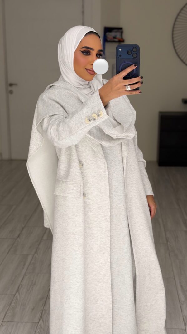 ⁦Dress x blazer scarf Light grey⁩ - الصورة ⁦7⁩