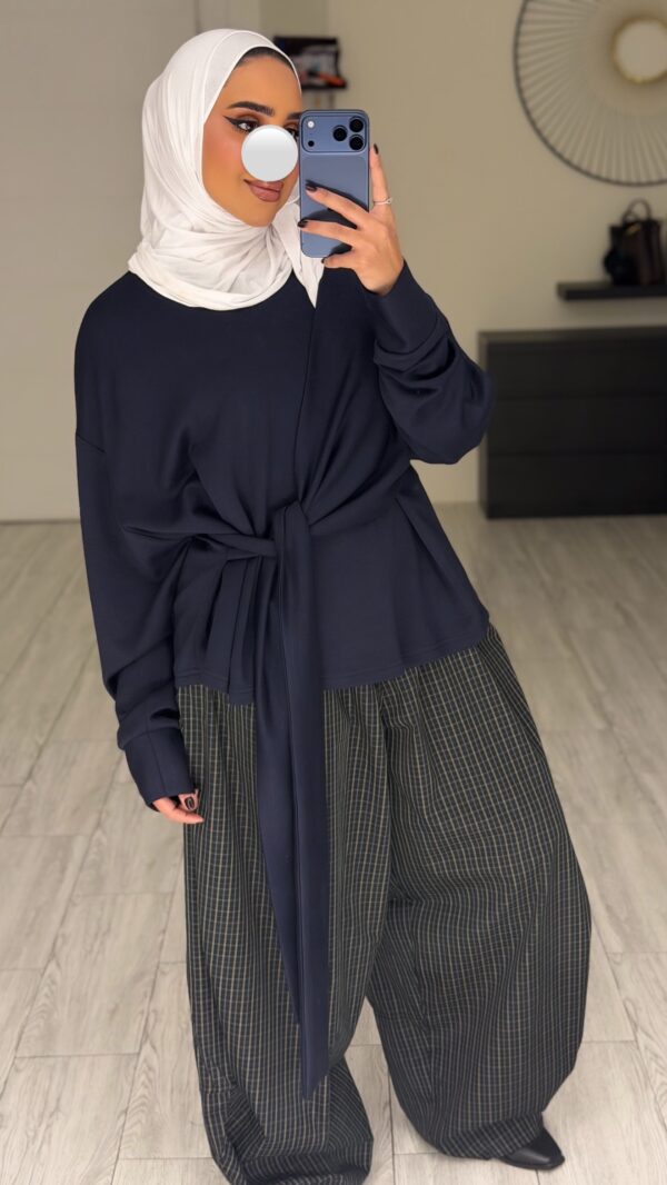 ⁦Wrapped Shirt - Navy⁩ - الصورة ⁦5⁩