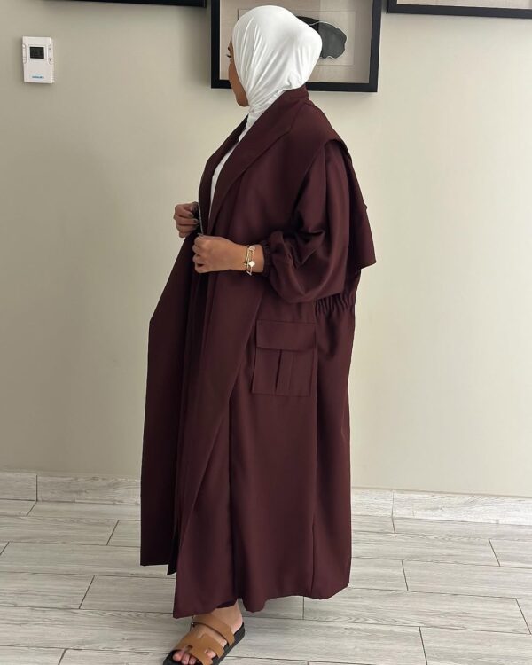 ⁦Burgundy Trench Coat⁩ - الصورة ⁦6⁩