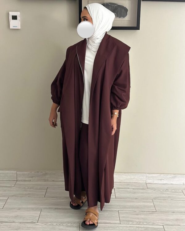 ⁦Burgundy Trench Coat⁩ - الصورة ⁦5⁩
