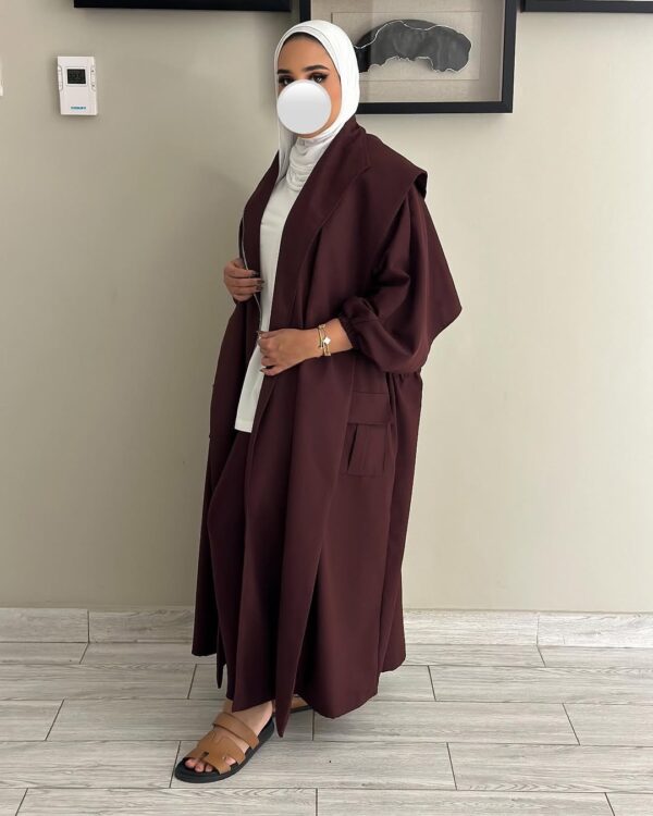 ⁦Burgundy Trench Coat⁩ - الصورة ⁦3⁩