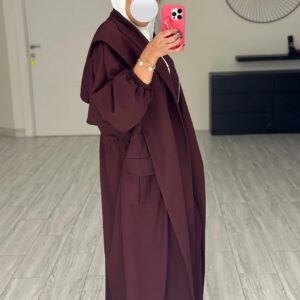 Alternative view of Burgundy Trench Coat