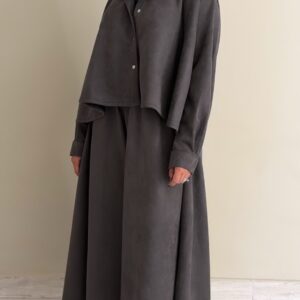 Alternative view of Suede Set - Grey