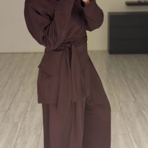 Alternative view of Wrapping Set - burgundy