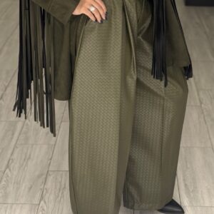 Leather pants - Olive