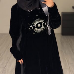 Alternative view of Black kaftan cardiganxDress- Moon