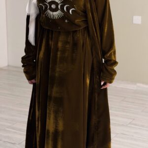 Alternative view of Gold kaftan cardiganxDress- Moon