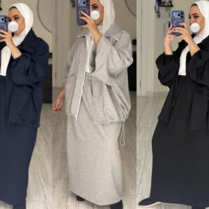 Skirt+Oversized jacket Set