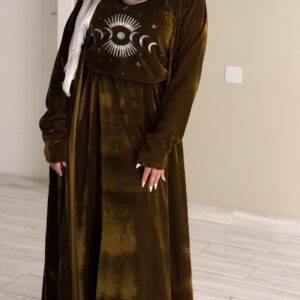 Gold kaftan cardiganxDress- Moon