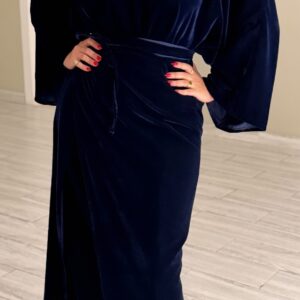 Alternative view of Navy Kaftan