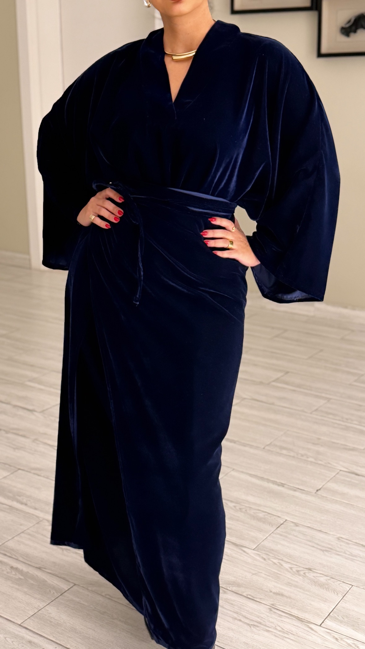 Navy Kaftan - الصورة 2