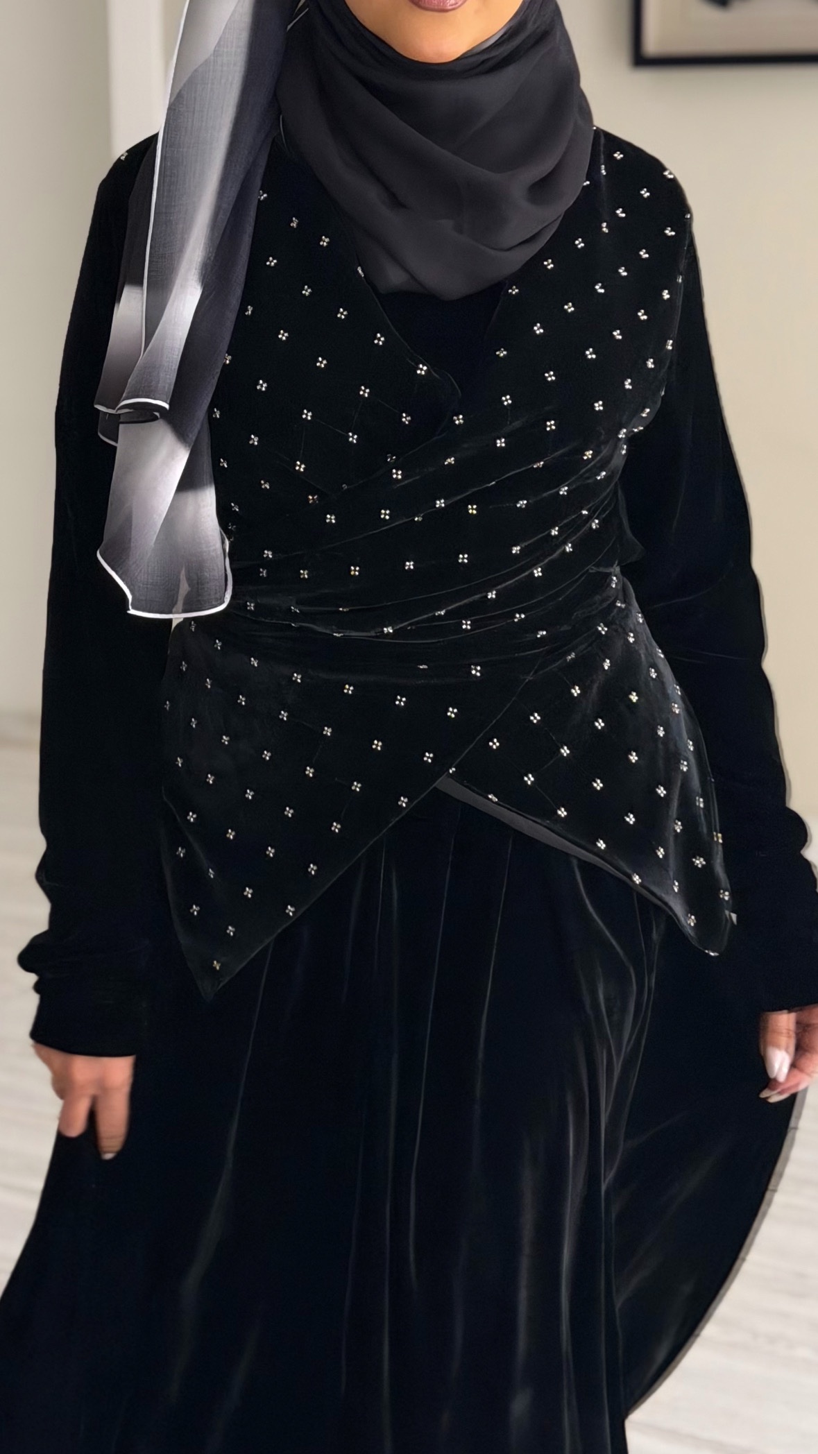 Wrapping Kaftan - Black - الصورة 6