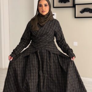 Wrapping Kaftan - Checked BlackXOlive