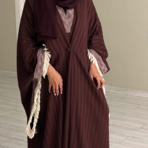 Alternative view of Lines kaftan - Maroon