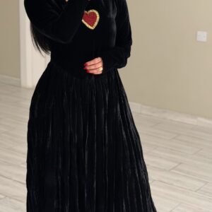 Alternative view of Black kaftan - Heart