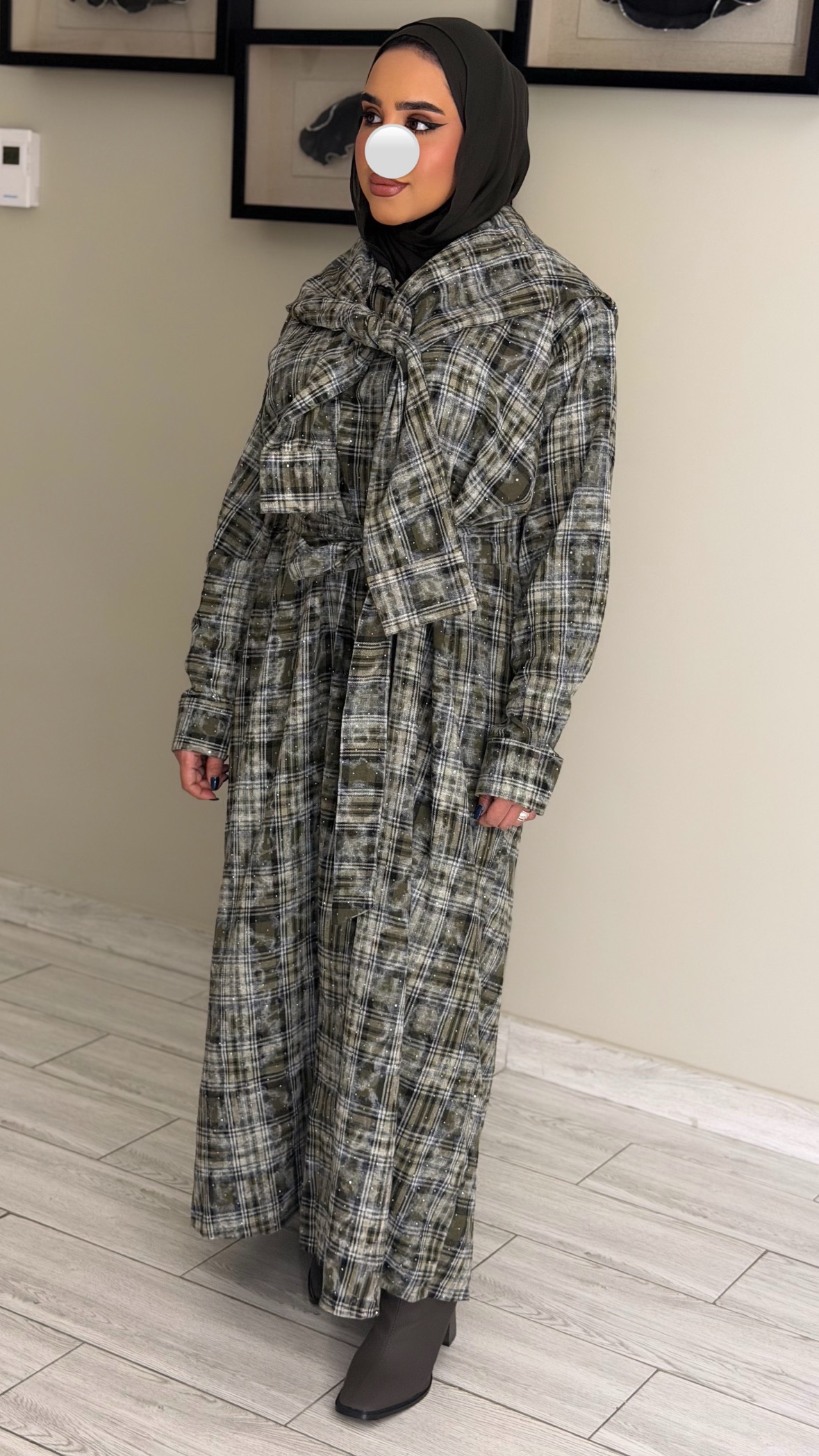 دراعه فري سايز مبكره لون الزيتي - الصورة 16