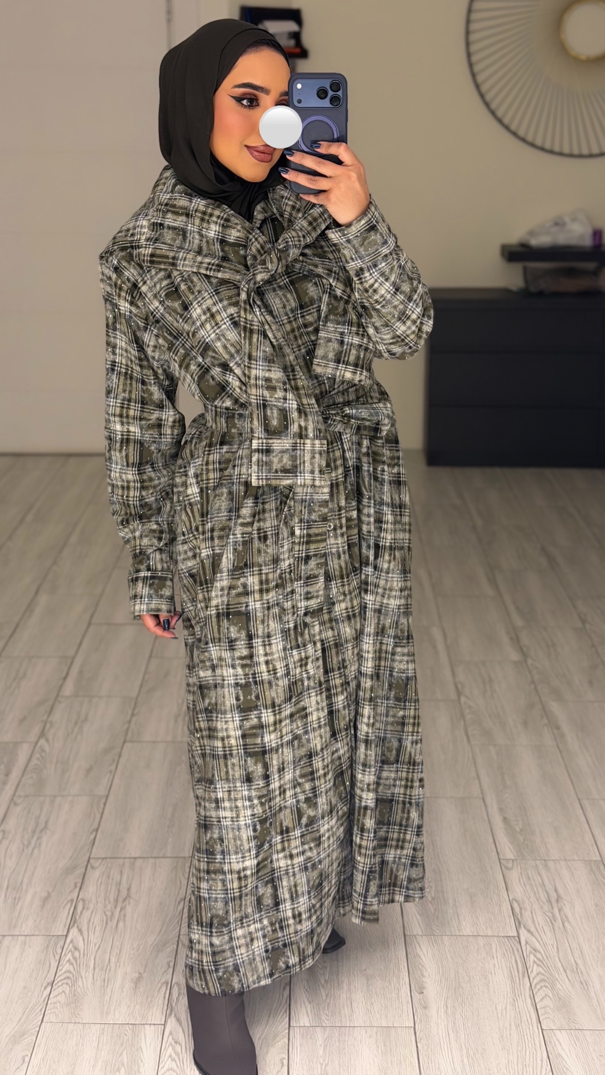 دراعه فري سايز مبكره لون الزيتي - الصورة 8