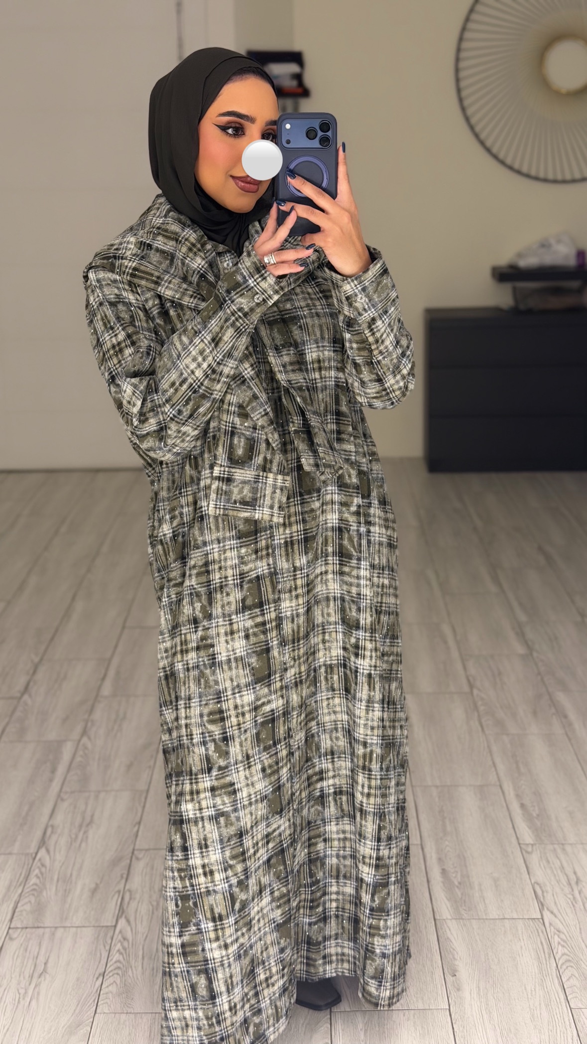 دراعه فري سايز مبكره لون الزيتي - الصورة 11