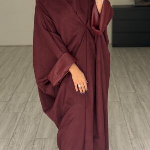 Alternative view of دراعه فري سايز جلد عالايد- عنابي