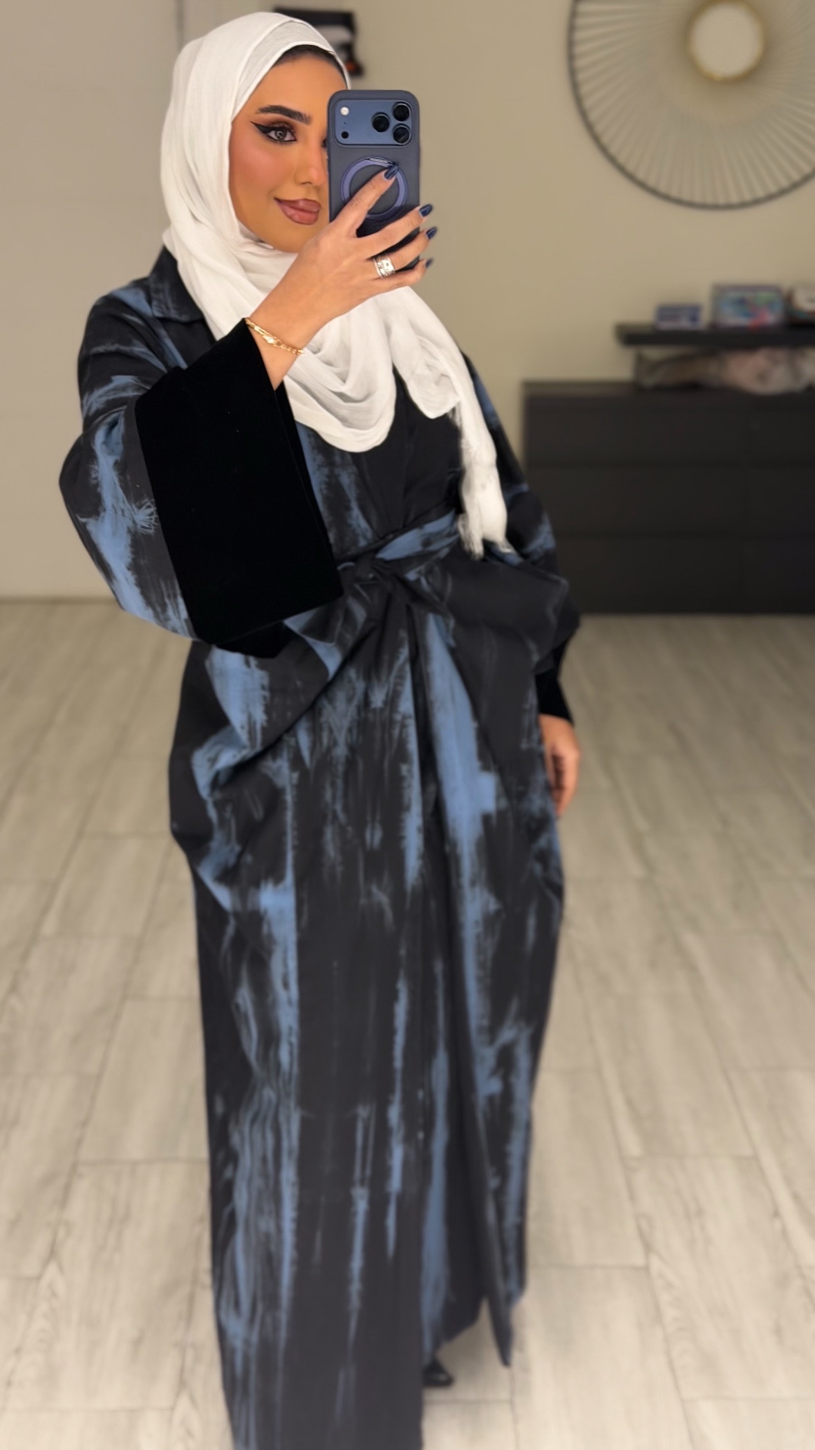 دراعه لف فري سايز - تاي داي ازرق - الصورة 3