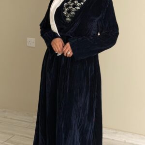 دراعه مخمل كحلي مع شك عالصدر