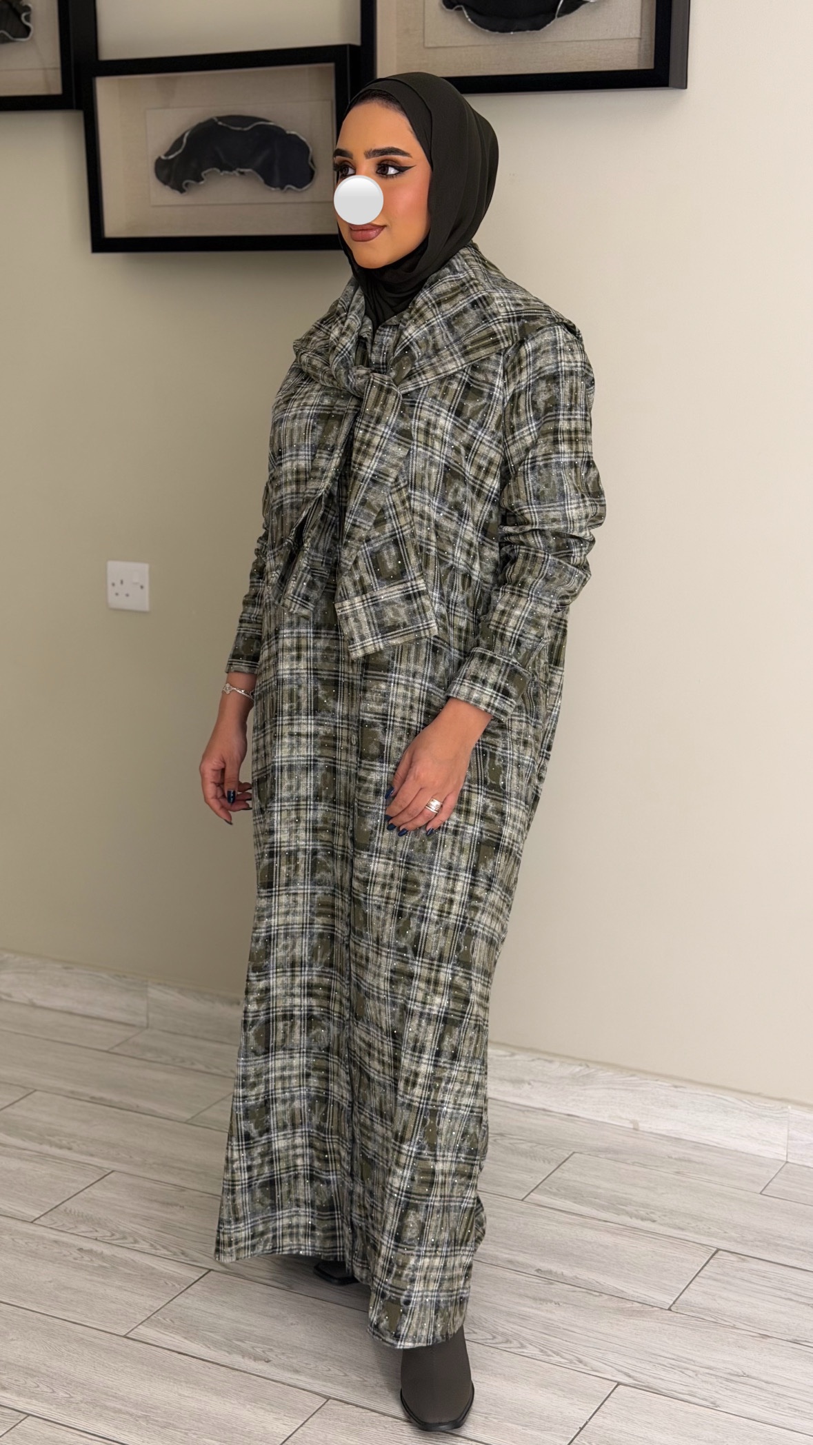 دراعه فري سايز مبكره لون الزيتي - الصورة 12