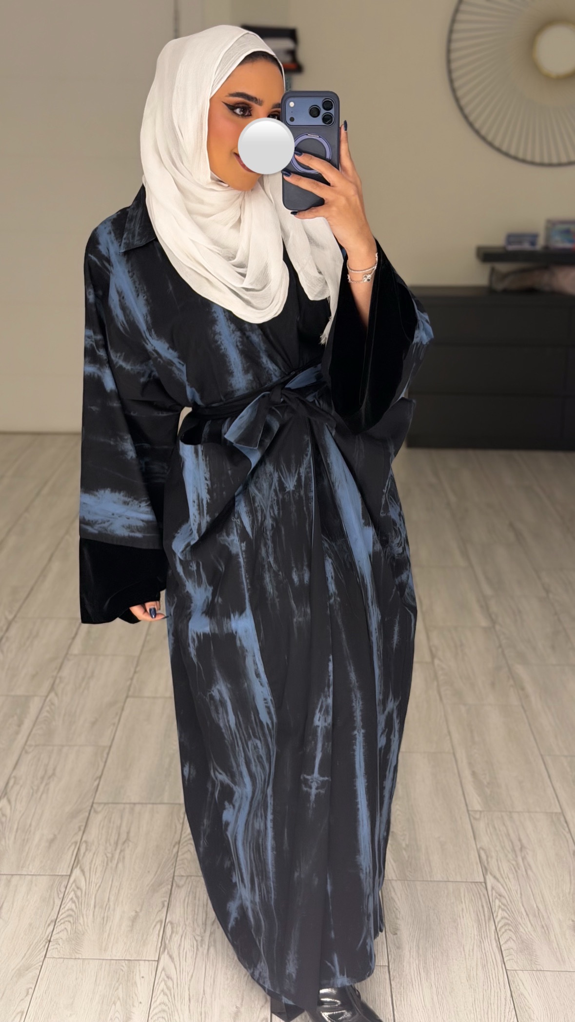 دراعه لف فري سايز - تاي داي ازرق - الصورة 5