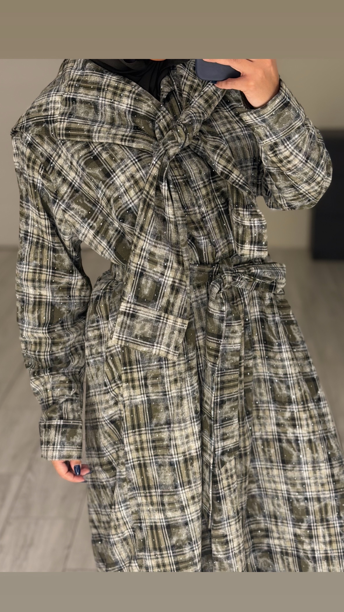 دراعه فري سايز مبكره لون الزيتي - الصورة 15