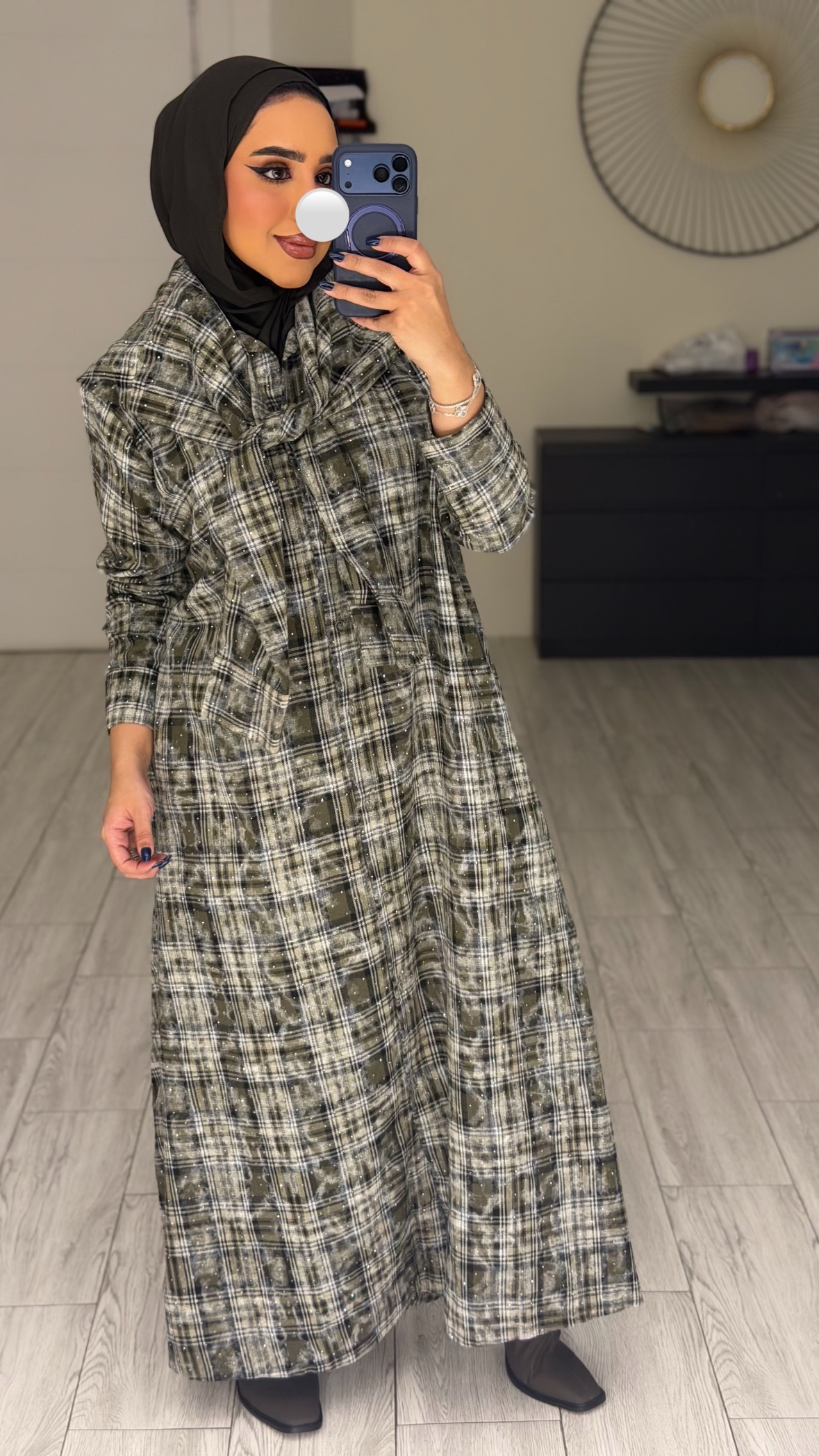 دراعه فري سايز مبكره لون الزيتي - الصورة 2