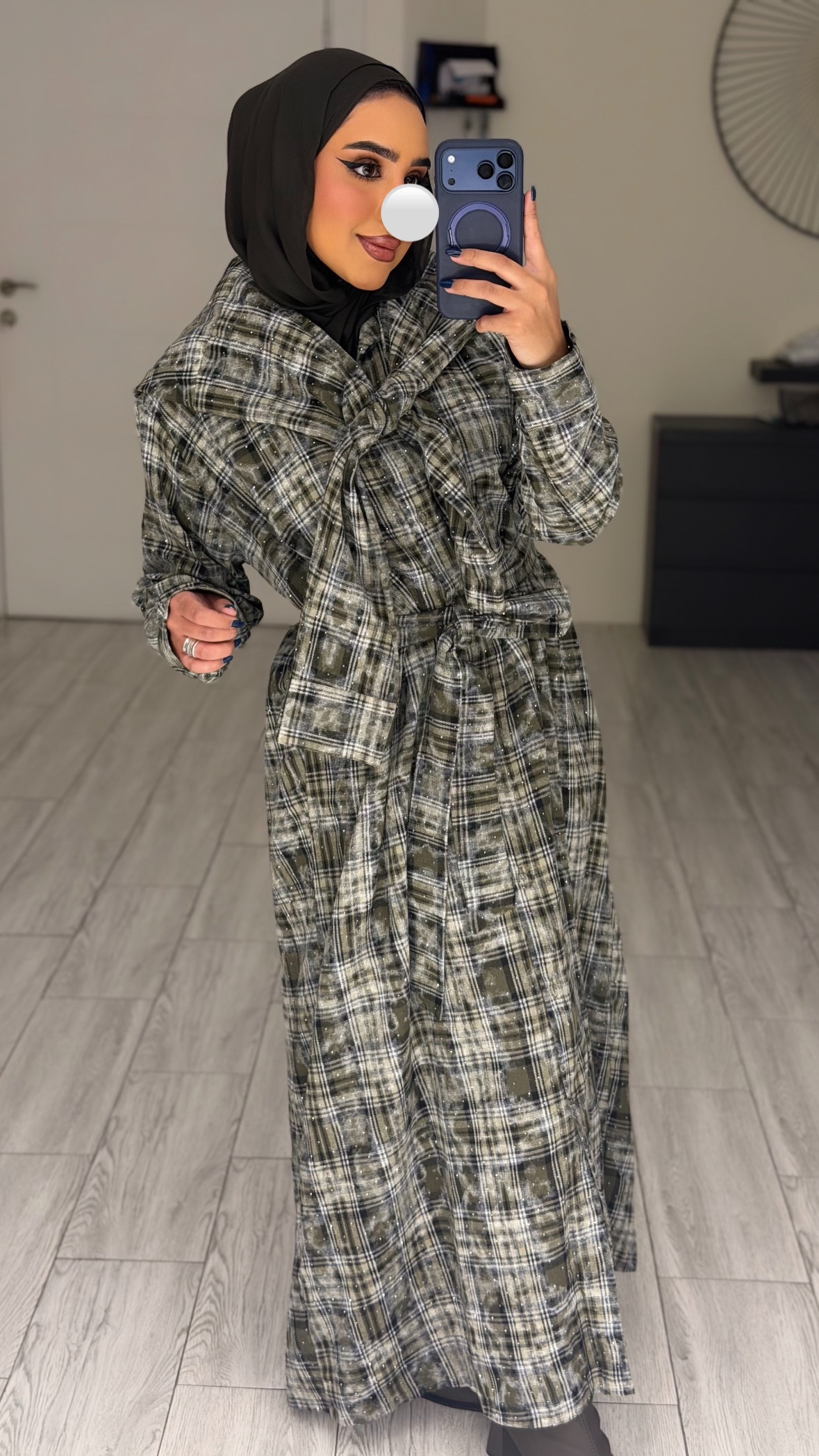 دراعه فري سايز مبكره لون الزيتي - الصورة 6