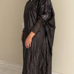 دراعه جلد فري سايز مع ترتر - بني