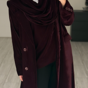 Alternative view of BURGUNDY Velvet - top-blazer scarf